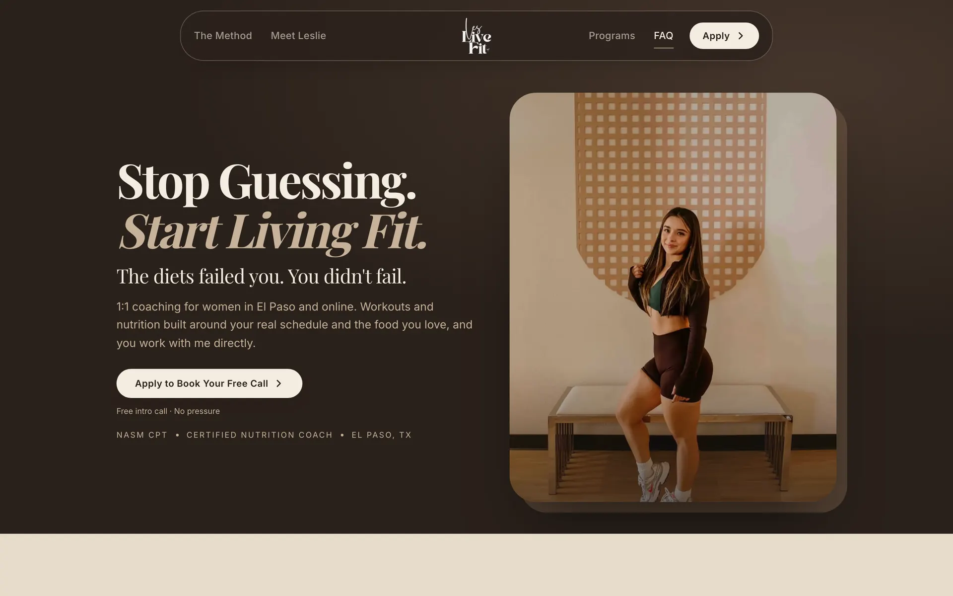 Les Live Fit website