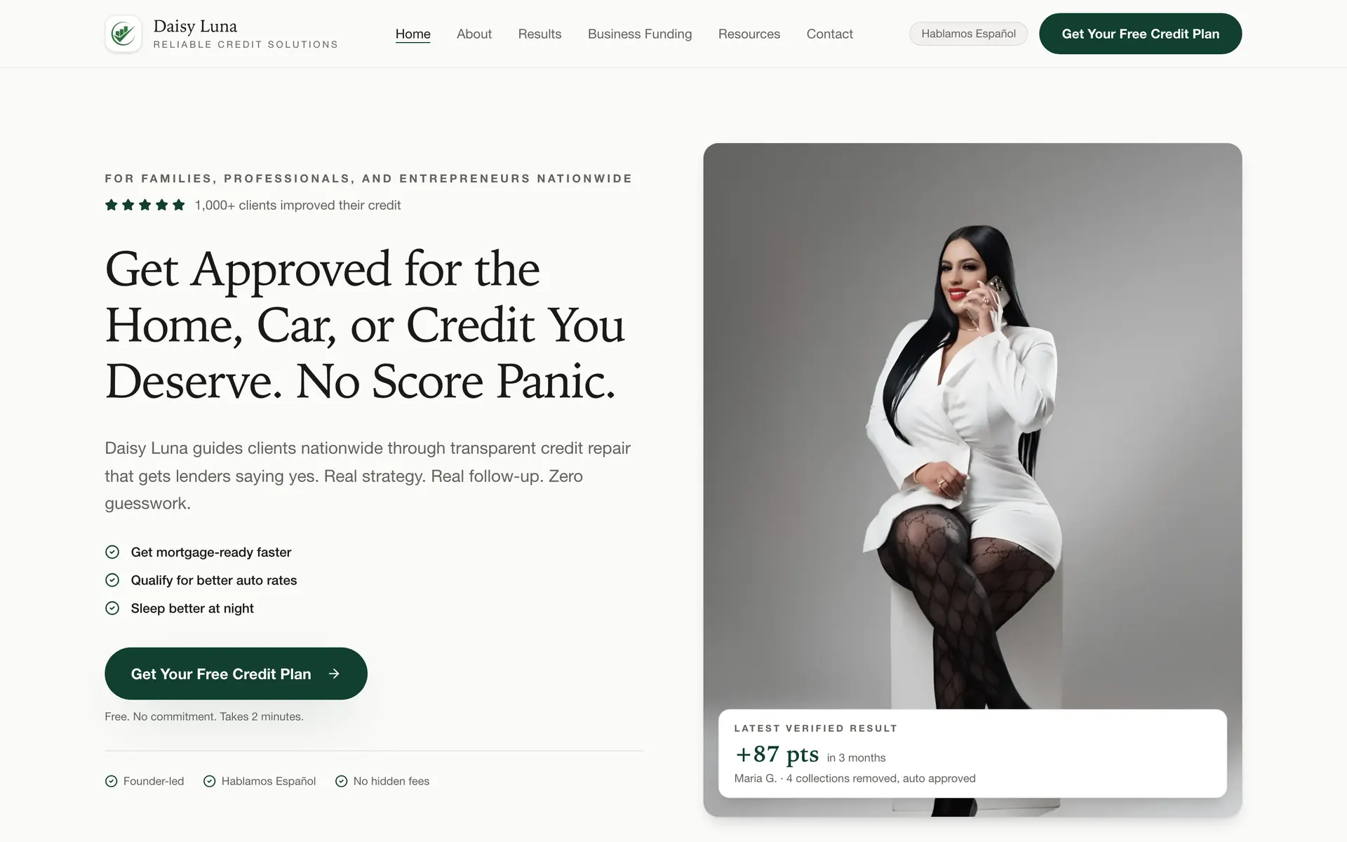 Reliable Credit Solutions website