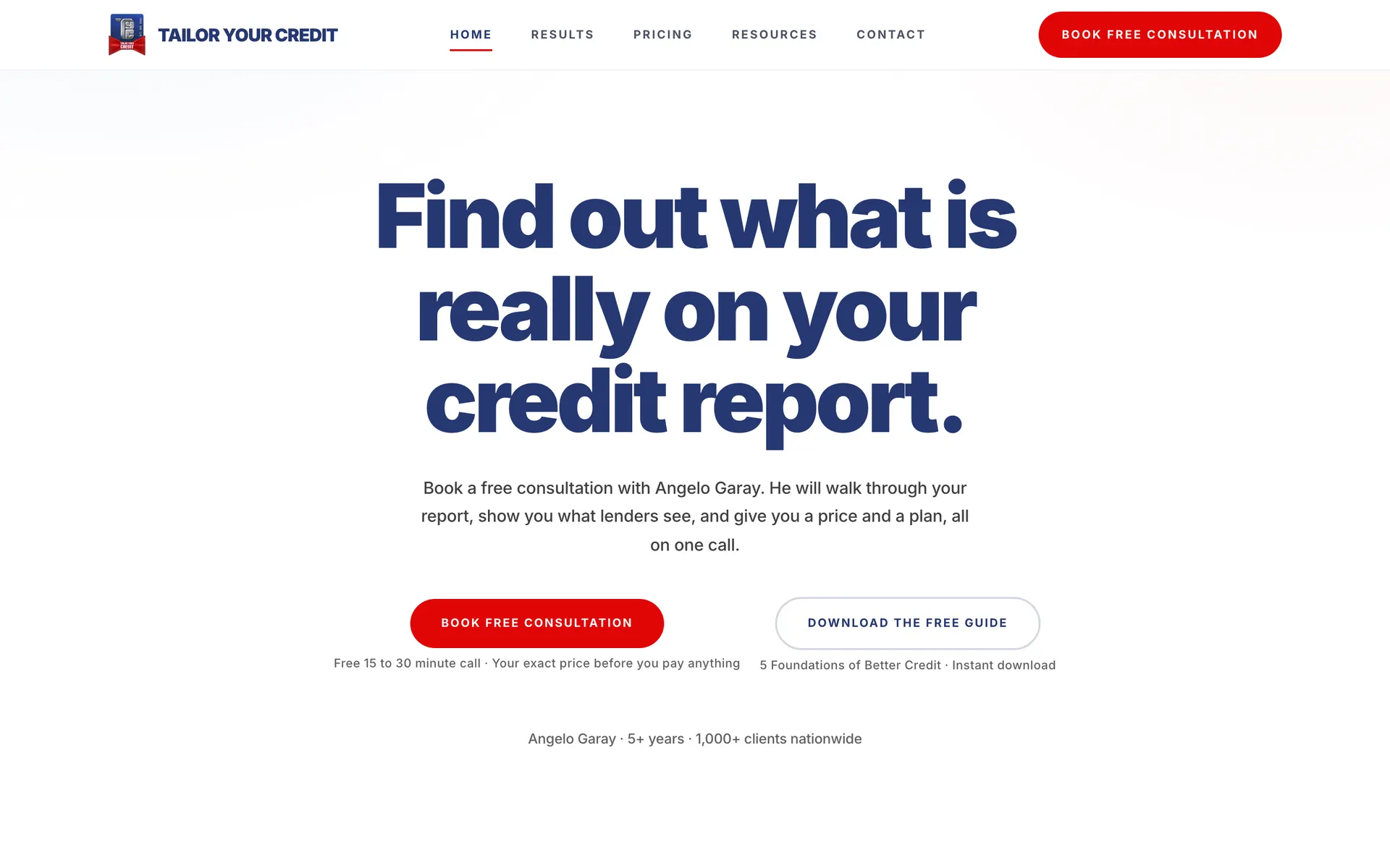 Tailor Your Credit website