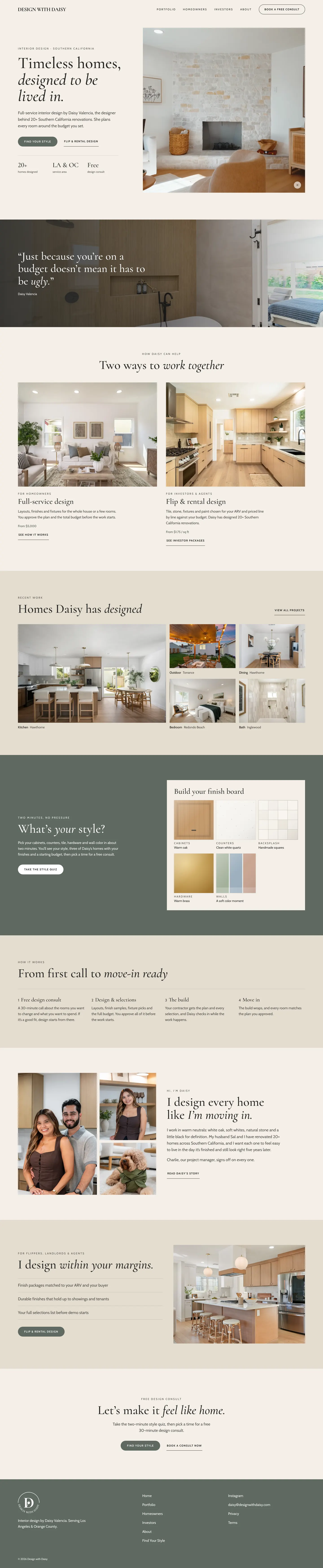 Design with Daisy homepage on a desktop